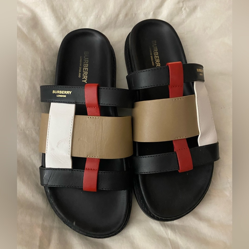 Burberry color block sandal